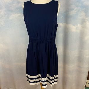 Pim + Larkin Sleeveless Navy and White Dress Size Large